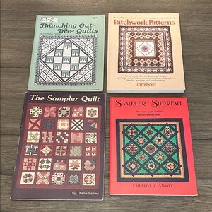 Vintage Quilt Pattern Book bundle tree quilts patchwork sampler 4 books